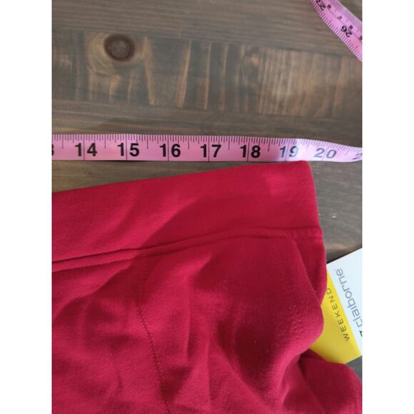 Liz Claiborne Elastic Waist Drawstring Pants Womens XXL Red Pull on Stretch Knit - Picture 8 of 14